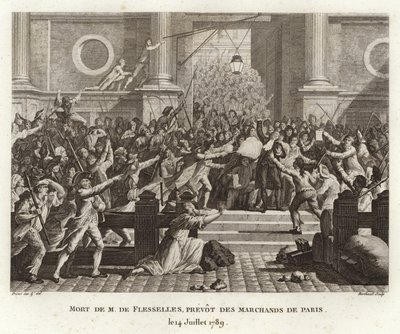 Śmierć Jacquesa de Flesselles autorstwa Prieur