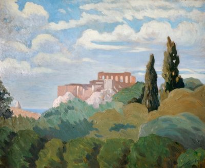 Wschód słońca nad Partenonem, Ateny, 1933. autorstwa Prince Nicholas of Greece and Denmark