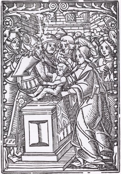 Prezentacja w świątyni autorstwa Probably French 16th Century