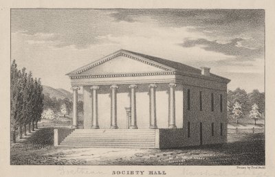 Sala Towarzystwa Goethego, Marshall College, Mercersberg, PA, 1830 autorstwa Prof. Budd