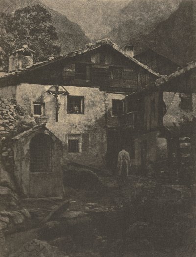 Praca z kamerą: zakątek wsi, 1906. autorstwa Professor Hans Watzek