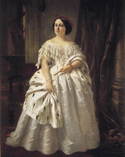 LAMADRID, Teodora (1821-1886). hiszpańska aktorka (olej na płótnie) autorstwa Prudent Louis Leray