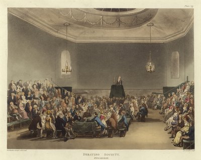 Towarzystwo Debatanckie autorstwa Pugin and Rowlandson