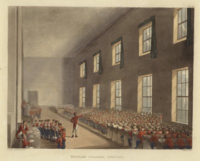 Wyższa Szkoła Wojskowa autorstwa Pugin and Rowlandson