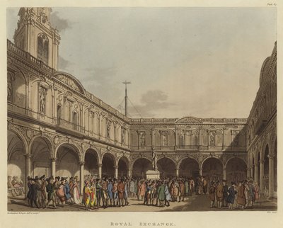 Giełda królewska autorstwa Pugin and Rowlandson