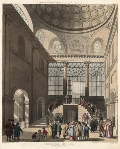 Dom sesji, Clerkenwell, Londyn autorstwa Pugin and Rowlandson