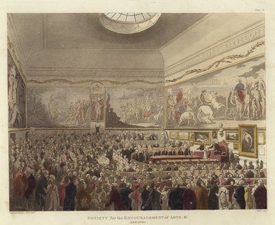 Towarzystwo Zachęty Sztuki autorstwa Pugin and Rowlandson