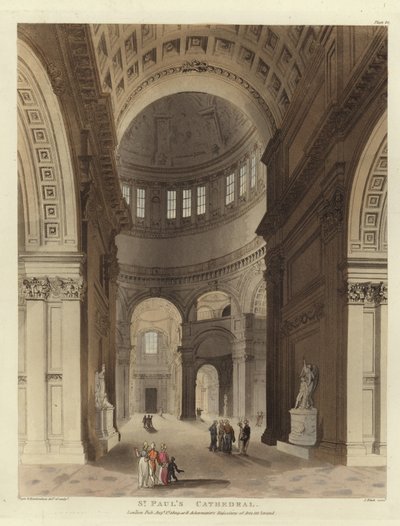 Katedra św. Pawła autorstwa Pugin and Rowlandson