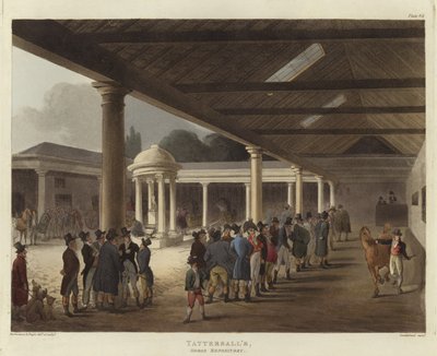 Repozytorium koni Tattersalla autorstwa Pugin and Rowlandson