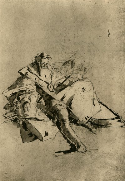 „Stary siedzący”, XVIII wiek, 1928 r. autorstwa Pupil of Tiepolo