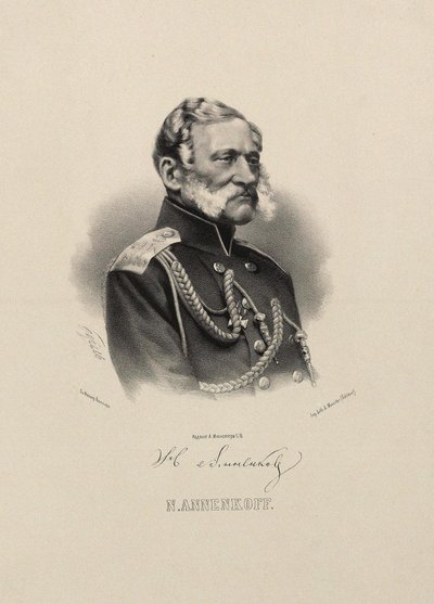 Portret generała Nikołaja Nikołajewicza Annienkowa 1799-1865. autorstwa Pyotr Fyodorovich Borel