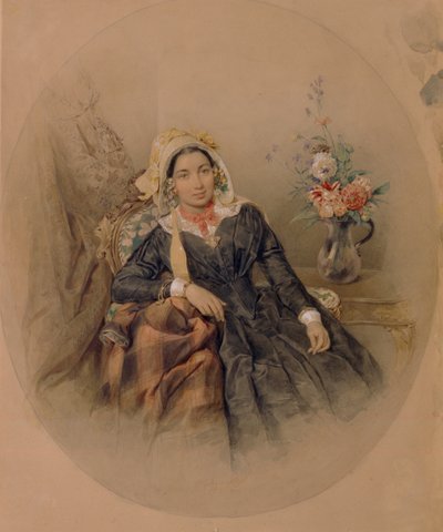 Portret baronowej Iulianii Iwanowny Klodt von Juergensburg, 1845 autorstwa Pyotr Fyodorovich Sokolov