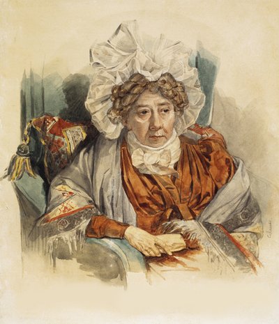 Portret Natalii Kirillovnej Zagryazyskiej z domu Razumovskiej 1747-1837, 1821 autorstwa Pyotr Fyodorovich Sokolov
