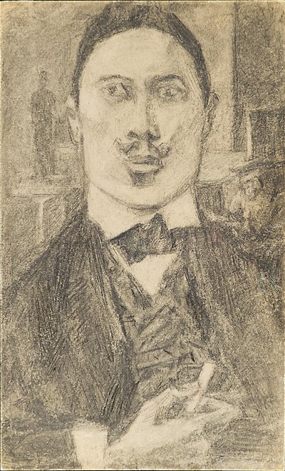 Portret malarza Nikołaja Sapunowa 1880-1912, 1912 autorstwa Pyotr Ignatyevich Bromirsky