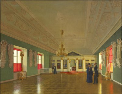 Wnętrze kościoła pałacowego św. Aleksandra Newskiego, Pałac Aniczkowa, Sankt Petersburg, 1850. autorstwa Pyotr Vasilyevich Tutukin