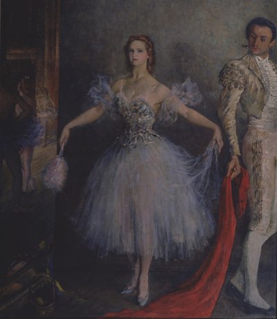 Portret tancerki baletowej Mariny Siemionowej jako Carmen autorstwa Pyotr Vladimirovich Williams