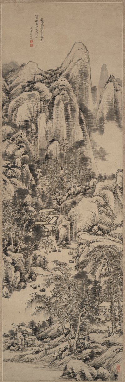 Krajobraz w stylu Huang Gongwang autorstwa Qian Weicheng