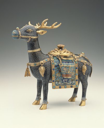 Postać jelenia (emalia cloisonne) autorstwa Qing Dynasty Chinese School