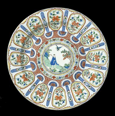 Duże naczynie verte Imari, Okres Kangxi, 1662-1722 (porcelana) autorstwa Qing Dynasty Chinese School