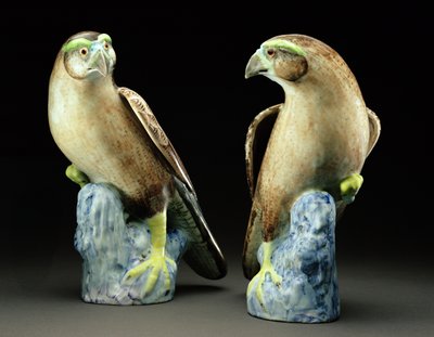 Para familijek różanych (porcelana) autorstwa Qing Dynasty Chinese School