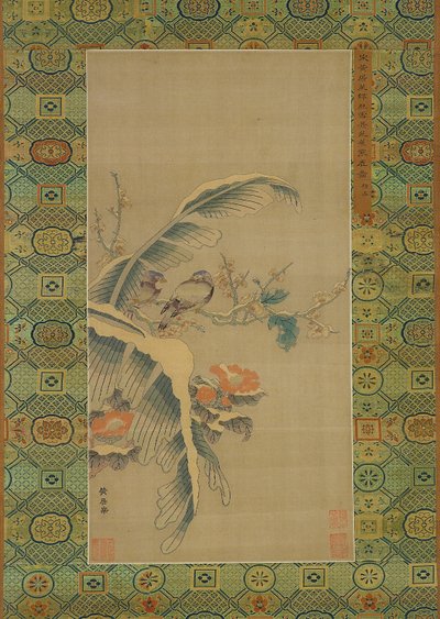 Gobelin Kesi z ptaków i zaśnieżonych drzew autorstwa Qing Dynasty Chinese School