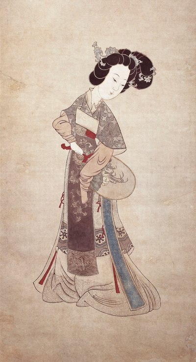Lady of China, Ren Shyong (malarstwo na jedwabiu) autorstwa Qing Dynasty Chinese School
