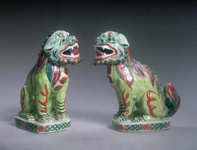 Para Lwów Famille Verte, okres Kangxi (1662-1722) (porcelana) autorstwa Qing Dynasty Chinese School