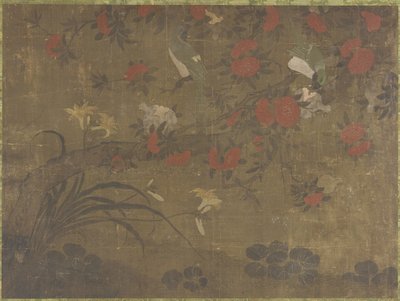 Papugi jedzące granaty, XVII-XVIII w. autorstwa Qing Dynasty Chinese School