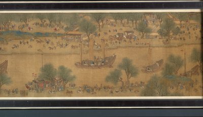Święto Wiosny nad Rzeką (detal), handcroll autorstwa Qing Dynasty Chinese School