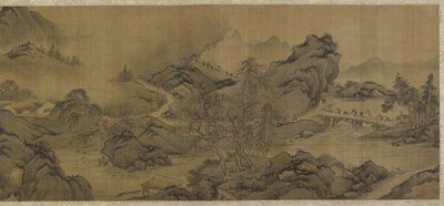Podróżowanie po górach i potokach autorstwa Qing Dynasty Chinese School