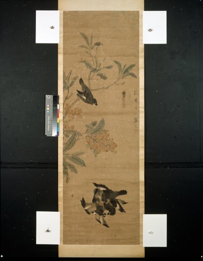 Ptaki i gałąź autorstwa Qing Dynasty Chinese School