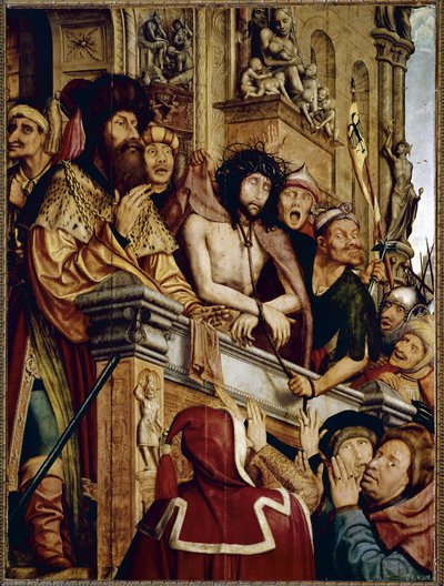 Ecce Homo, Chrystus przedstawiony ludowi. (olej na desce autorstwa Quentin Massys or Metsys