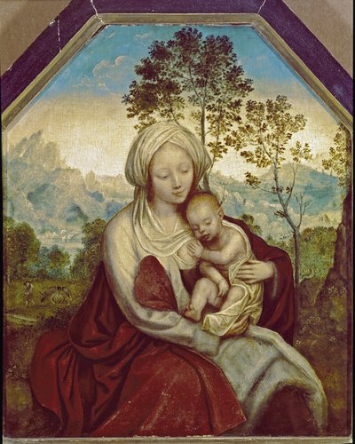 Madonna z Dzieciątkiem (tempera i olej na drewnie) autorstwa Quentin Massys or Metsys