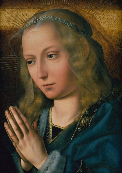 Adoracja Matki Boskiej, ok. 1491-1505 (olej na desce) autorstwa Quentin Massys or Metsys