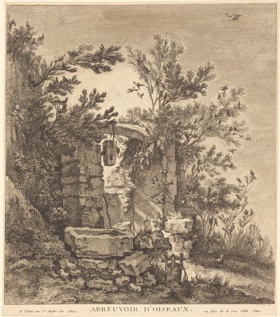 Wodopoj dla ptaków autorstwa Quentin Pierre Chedel after François Boucher