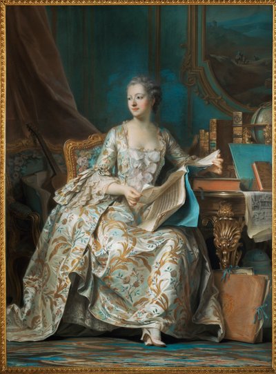 Pompadour, markiza de (Jeanne Antoinette Poisson) (obraz) autorstwa Quentin de la Latour