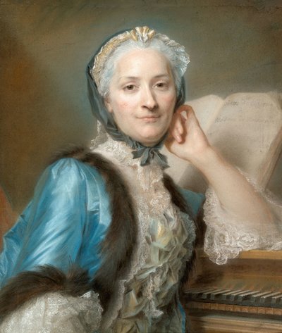 Portret Madame Anne-Jeanne Cassanéa de Mondonville, z domu Boucon (1708-1780) autorstwa Quentin de la Latour