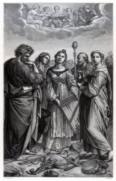 „Św. Cecylia”, 1514 1870 autorstwa Quesnel