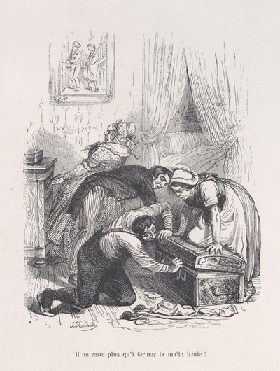 Pozostaje tylko zamknąć błogosławiony pień! z Małej niedoli ludzkiego życia, 1843.. autorstwa Quichon