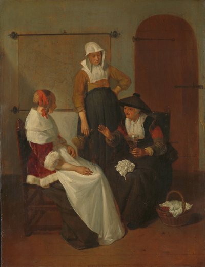 Poufny czat autorstwa Quiringh Gerritsz. van Brekelenkam