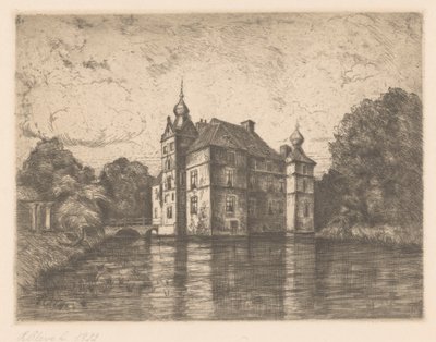 Zamek De Cannenburgh (oryginalny tytuł na obiekcie) autorstwa R. Cleve (signed by artist)