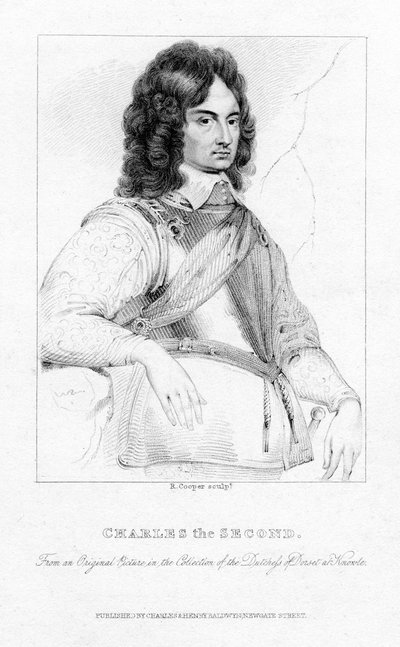 Karol II, król Anglii, Szkocji i Irlandii, XIX wiek. autorstwa R. Cooper