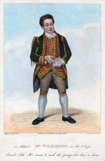 Pan Wilkinson jako Michael w Wolny i łatwy, 1822. autorstwa R. Cooper