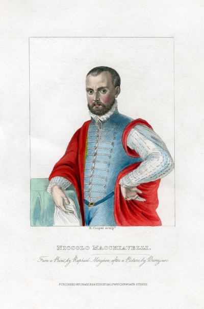 Niccolo Machiavelli, włoski filozof polityczny Renesansu. autorstwa R. Cooper