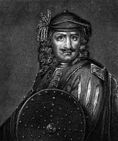 Rob Roy, szkocki banita i bohater ludowy XVIII wieku. autorstwa R. Cooper