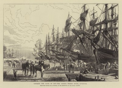 Pod koniec dnia, Canada Timber Docks, Liverpool autorstwa R. Dudley