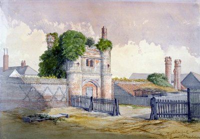 Widok Beckingham Hall niedaleko Witham, Essex, 1869. autorstwa R Nightingale