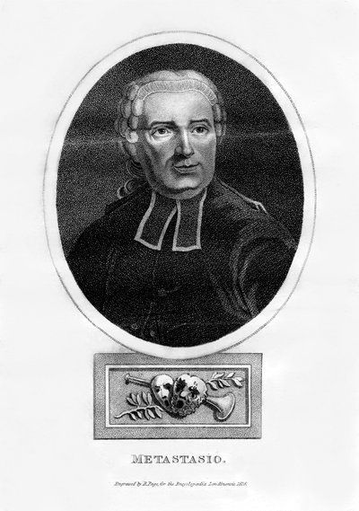 Metastasio, włoski poeta, 1816. autorstwa R. Page