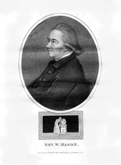 Wielebny William Mason, angielski poeta, redaktor i ogrodnik, 1815. autorstwa R. Page