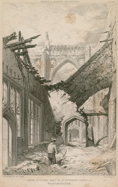Upper Cloister, część kaplicy św Szczepana, Westminster, Londyn autorstwa R. W. Billings